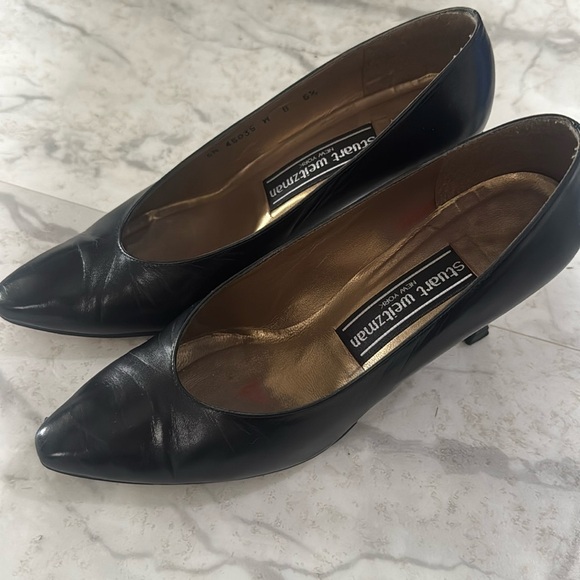 Stuart Weitzman Black Heels Pumps size 6w - Picture 1 of 7
